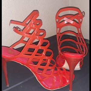 Orange jelly heels